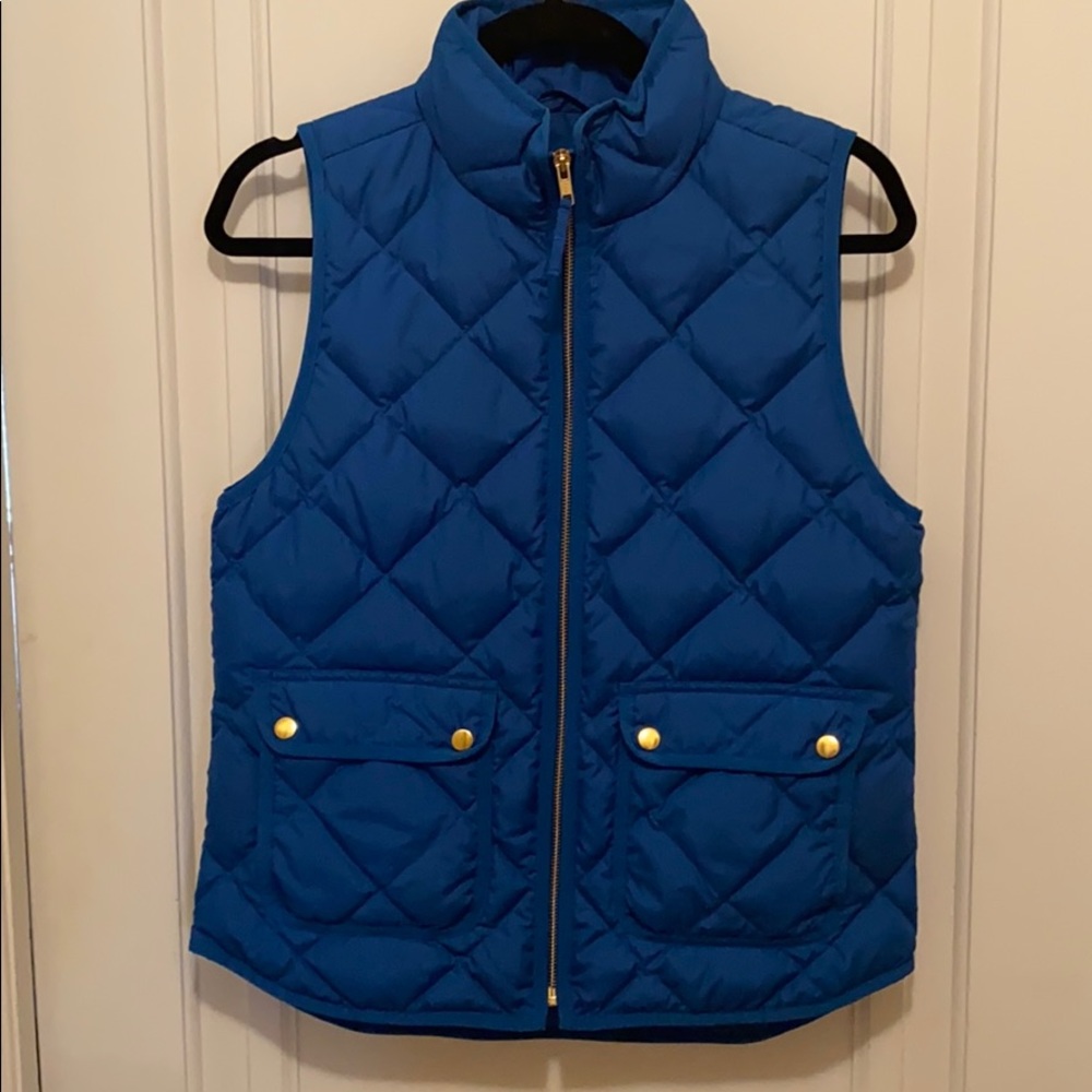 J. Crew Royal Blue Down Vest, Sz S